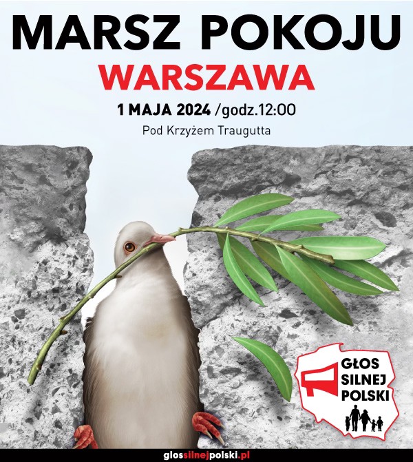 Już za niewiele ponad 48 godzin widzimy się na marszu pokojowym #StopWojnie. Koalicja #GłosSilnejPolski zaprasza każdego, kto uważa, że pokój jest wartością nadrzędną, a w interesie Polski nie jest udział w cudzych wojnach. Gdzie zaczynamy: maps.app.goo.gl/6DT2LZgwvqnP4W…