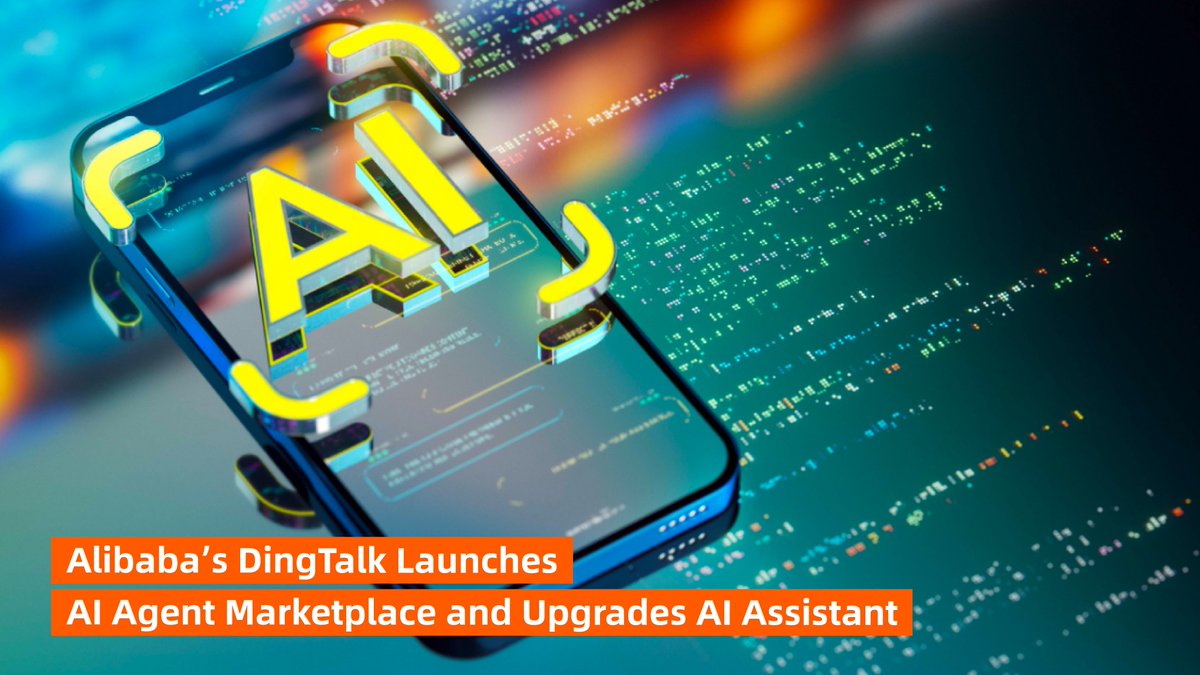 A new marketplace on Alibaba's communication platform DingTalk puts over 200 AI agents at the disposal of enterprise users to assist in a range of tasks, from booking flights to taking meeting notes. Read more: alizila.com/alibabas-dingt… #DingTalk #AI #Technology