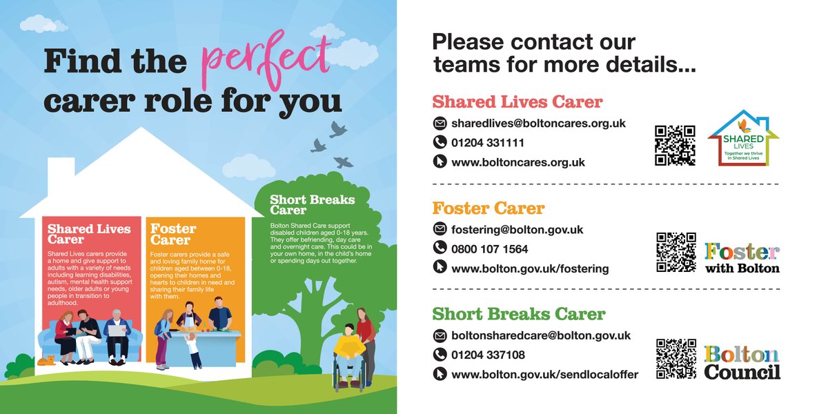 Bolton Cares (@boltoncares) on Twitter photo Could a career in care be for you? Our Shared Lives team have teamed up with @FosterwithBolton &
<a href="/BoltonFIS/">Families Information</a> the Short Breaks Carer Team to help you find your perfect carer role #BecauseCareMatters Take a look and do something incredible boltoncares.org.uk/sharedlives/ Could a career in care be for you? Our Shared Lives team have teamed up with @FosterwithBolton &
<a href="/BoltonFIS/">Families Information</a> the Short Breaks Carer Team to help you find your perfect carer role #BecauseCareMatters Take a look and do something incredible boltoncares.org.uk/sharedlives/