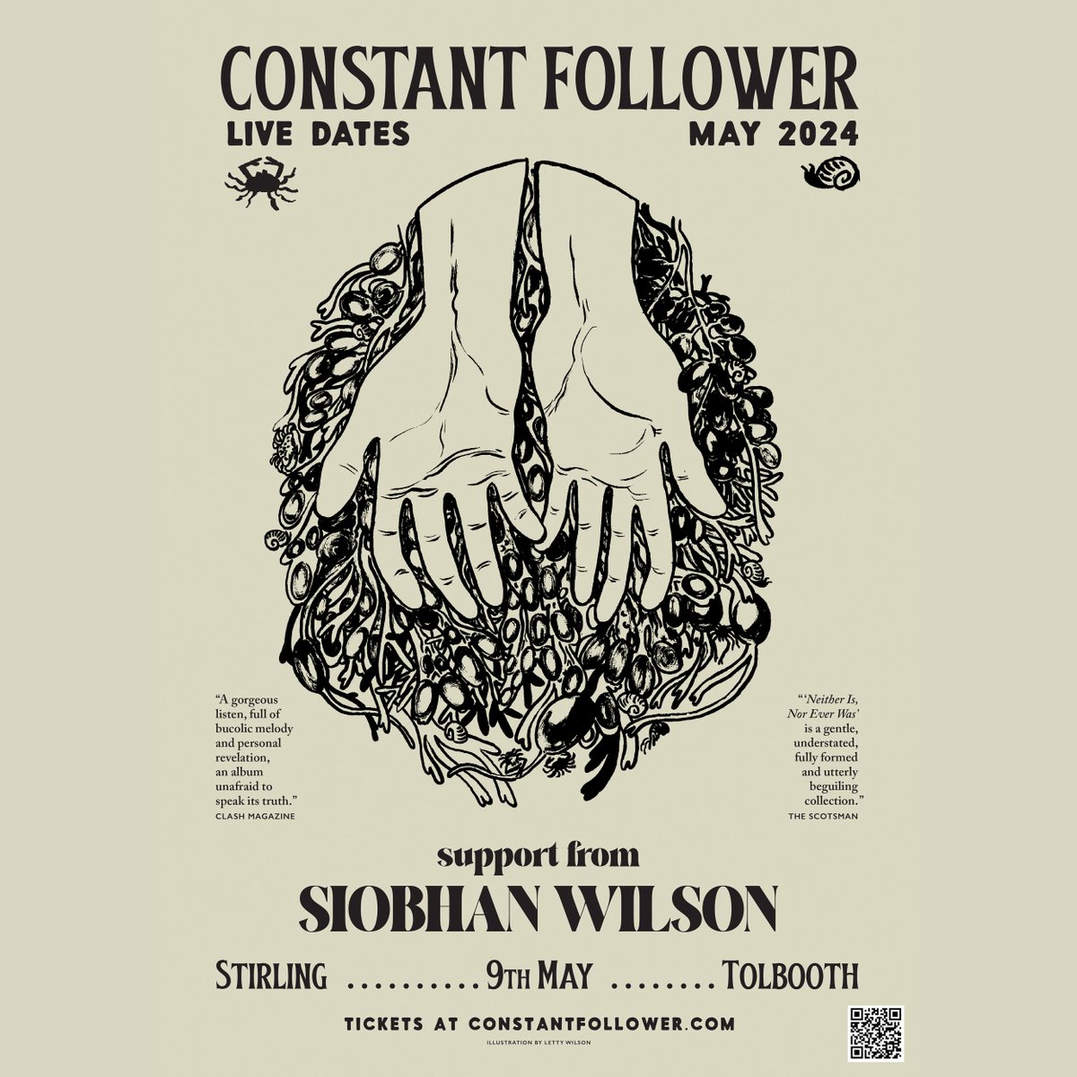 ANNOUNCED⭐Supporting @constantfollowr on 9th May will be singer, composer, songwriter, multi-instrumentalist Siobhan Wilson. 🎼 'She can silence a crowd with little more than a whisper.” - Daily Record Tickets - stirlingevents.org/tolbooth-event… 🎟 @SiobhanIsBack