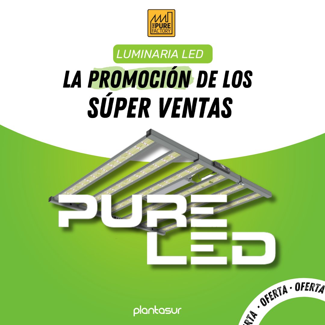 Vuelve la promoción de los super ventas de PURE LED @ThePureFactory_ 🔥 La mejor luminaria, ahora también al mejor precio ⚡ PURE LED PRO 680W ⚡ PURE LED PRO 520W ⚡ PURE LED EXPERT 720W ⚡ PURE LED MAX 660W Disponible hasta el 31/05 o fin de existencias