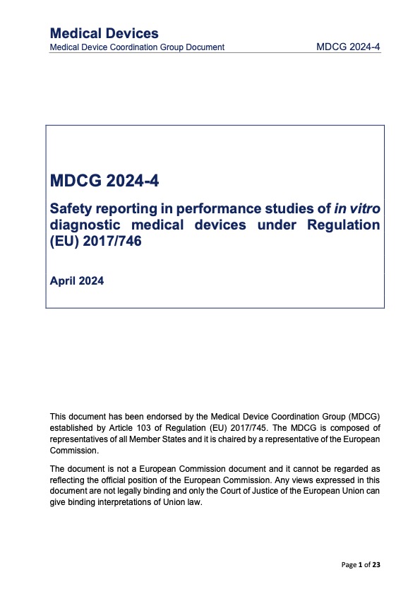 For sponsors of performance studies for in #IVDs in the #EU. The #MDCG published a new guidance regarding safety reporting in performance studies of IVDs #IVDR. 1/6
health.ec.europa.eu/document/downl…
#IVD #PMPF #SafetyReporting #EURegulation #SAE #invitrodiagnostics