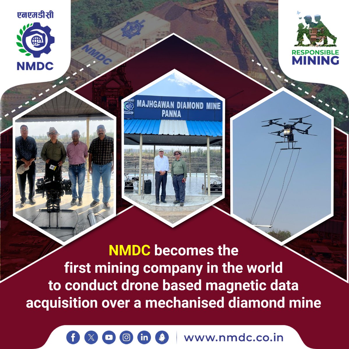 Marking a significant leap in the mining industry, #NMDC achieved this milestone at the Majhgawan Diamond Mine Panna, India. The introduction of advanced technology reflects NMDC's commitment towards digitalization and sustainable mining.
