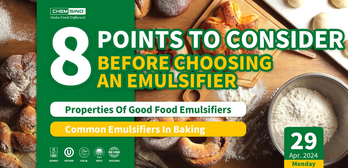 #Foodscience: 8 Points To Consider Before Choosing An Emulsifier! 🍰 

Useful link: cnchemsino.com/blog/8-points-…