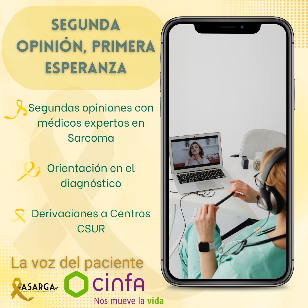🌟 ¡Dale esperanza a quien lo necesita! 🌟 

¿Sabías que el programa "Segunda Opinión, Primera Esperanza" ofrece orientación vital a pacientes con sarcoma? En esta lucha contra el cáncer, cada apoyo cuenta 💪

¡Tu voto puede marcar la diferencia! 💛

🔗lavozdelpaciente.cinfa.com/admin/segunda-…
