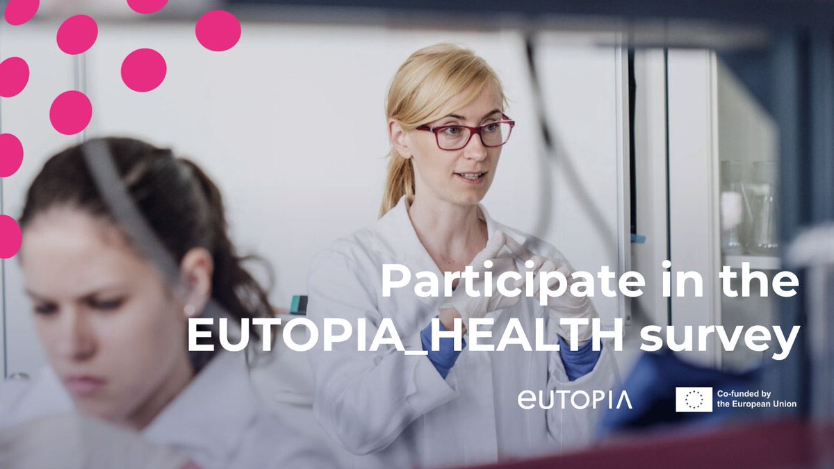 ⚕️Bridging the gap between science, industry and citizens and promoting mutual understanding and fruitful co-operation between them is one of the main objective of the #EUTOPIA_HEALTH programme. Help us build a healthier future by filling in this survey 👉bit.ly/3w1xqHO