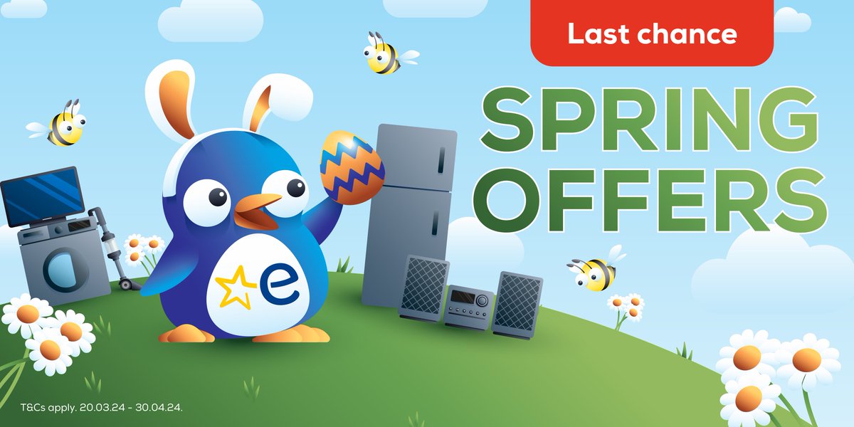 It's your last chance to grab yourself a new appliance in our Spring Offers. Take a look online or pop in-store and see how we can make your house a home. euronics.la/4a2ZJDI #TheHomeofElectricals #SpringOffers