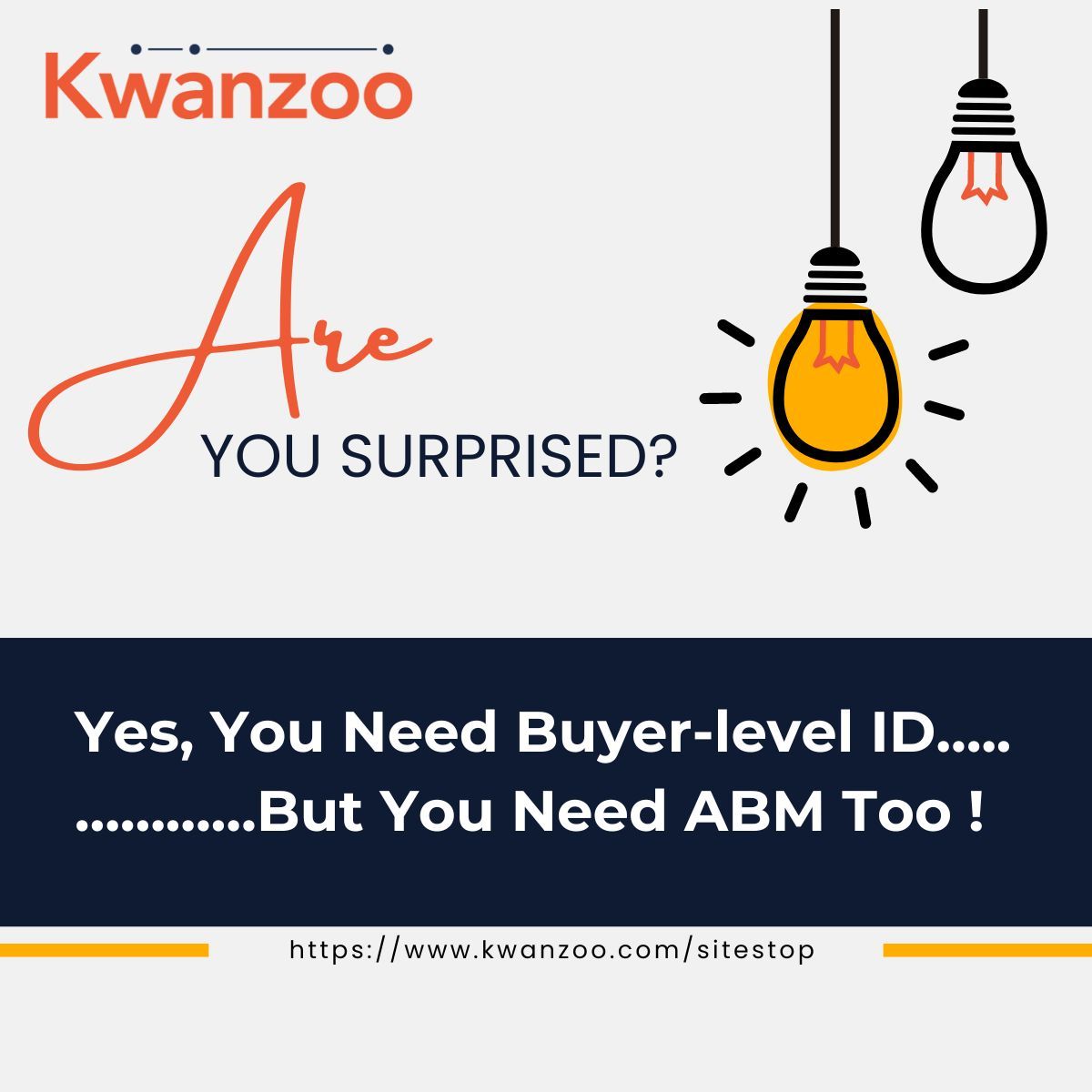 kwanzoo's tweet photo. Buyer-level ID tools today resolve 10% to 30% of the USA site traffic. But then, what about the remaining 70% to 90% of your traffic? How can your SDRs and Reps best prioritize their time once they are DONE actioning their Buyer-level ID “warm” leads? That’s where ABM help https://t.co/n8HduiYJJu