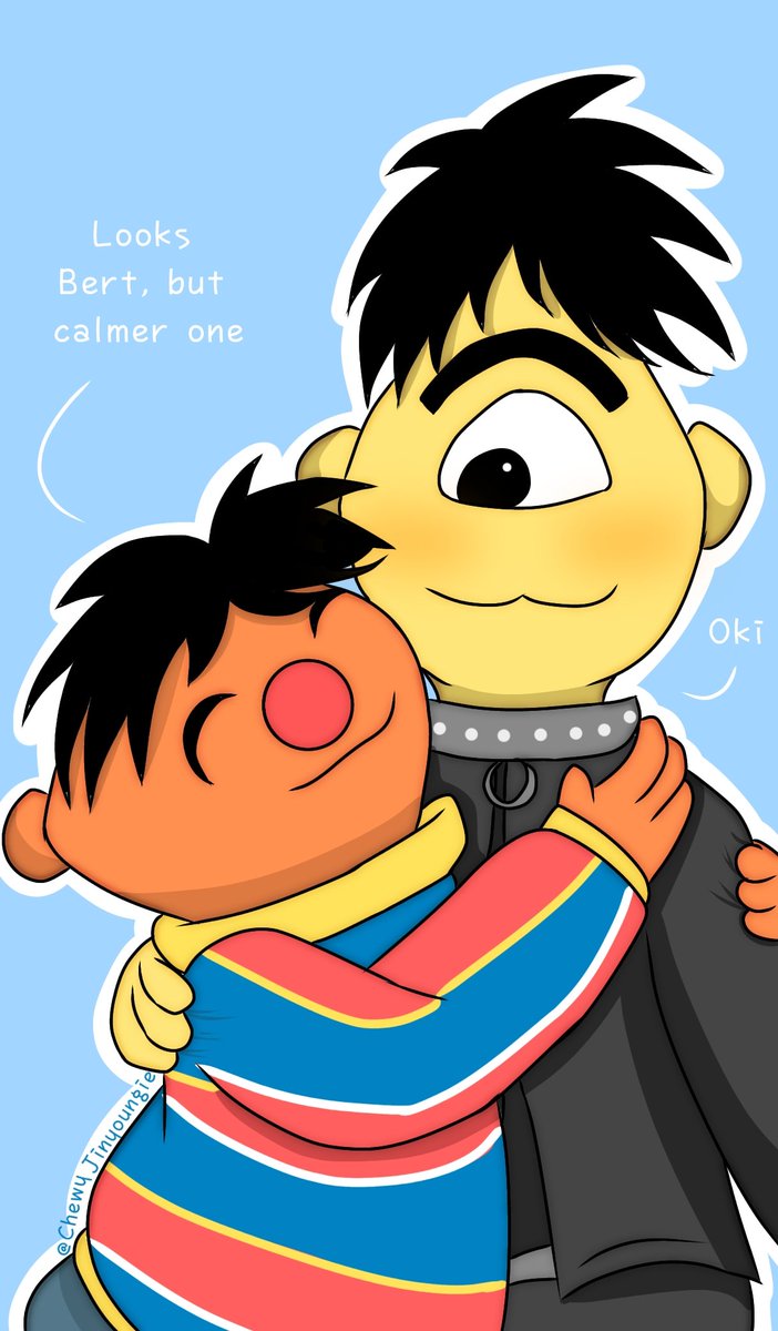 They are friends now🤗 

#sesamestreet #popoclub #ernie #bert #bertxernie #fanart