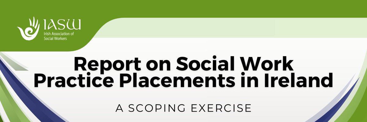 The IASW just released a scoping report: #SocialWork Practice Placements Ireland. It explores, assesses & evaluates possibilities & makes recommendations to improve SW practice placement availability & coordination in Ireland. Read full report: iasw.ie/publications-f… @VGeiran