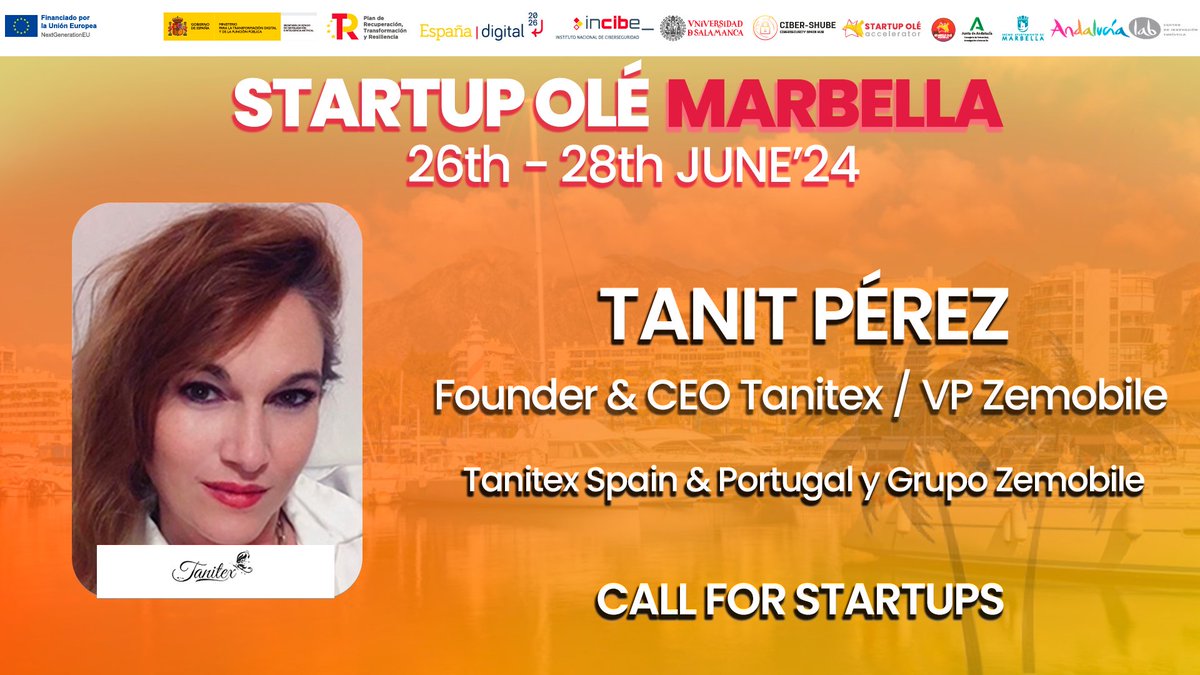 #STARTUPOLÉ '24 #BeachEdition encourages all #STARTUPS and #SCALEUPS to participate from 26-28 #June at our fair in #Marbella. Register before 26 #May! n9.cl/startup-marbel… Co-funded by @INCIBE and @usal #PlanDeRecuperación #ProyectosCiber