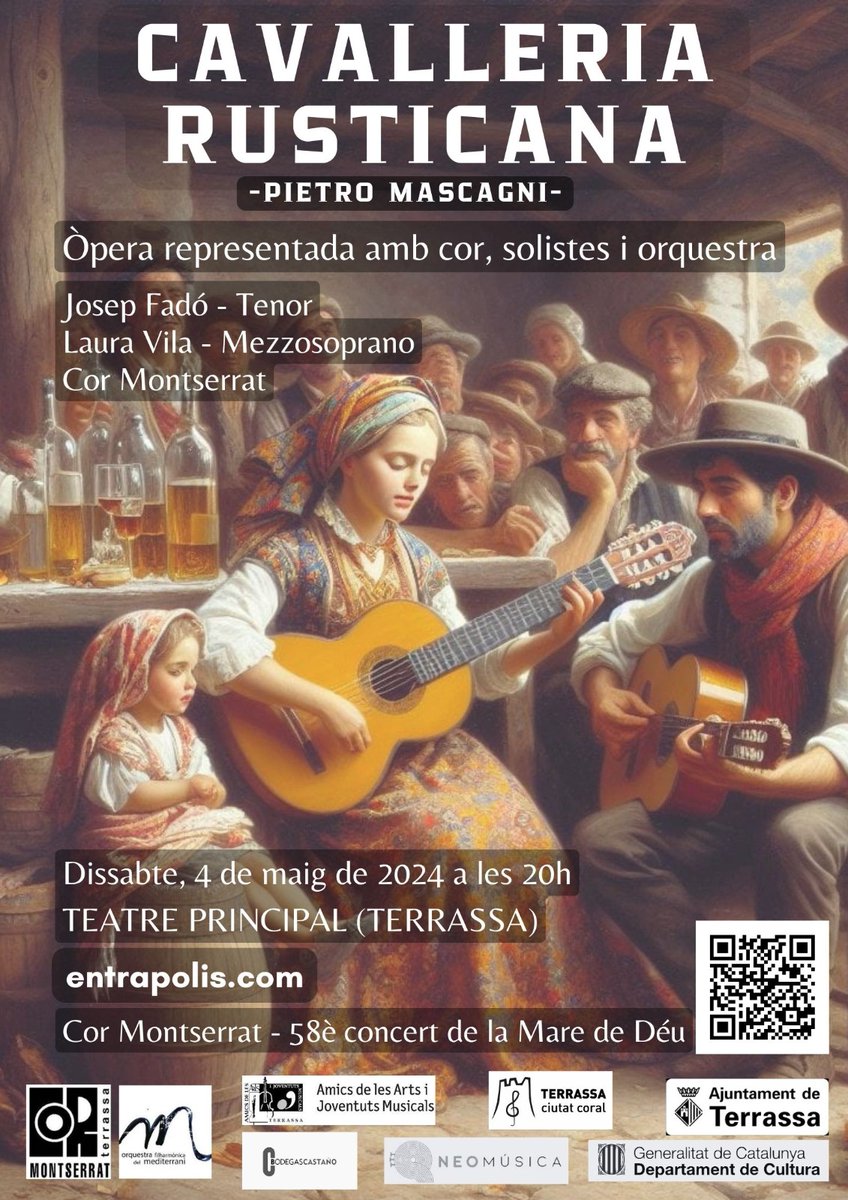 Cor Montserrat i orquestra
Cavalleria Rusticana
📍Teatre Principal   #Terrassa 
📅4/5
🕗20h
#cantcoral #musica  <a href="/elcormontserrat/">Cor Montserrat</a>