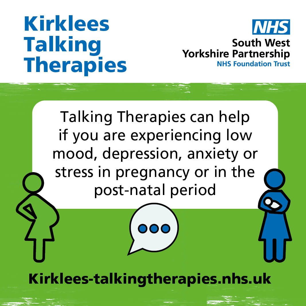 NHS Talking Therapies can also help support your mental wellbeing during the postnatal period. We have services in #Barnsley and #Kirklees if you need support🤰👉 Barnsley - buff.ly/3JBAPjK Kirklees - buff.ly/44ekElO #MaternalMentalHealth