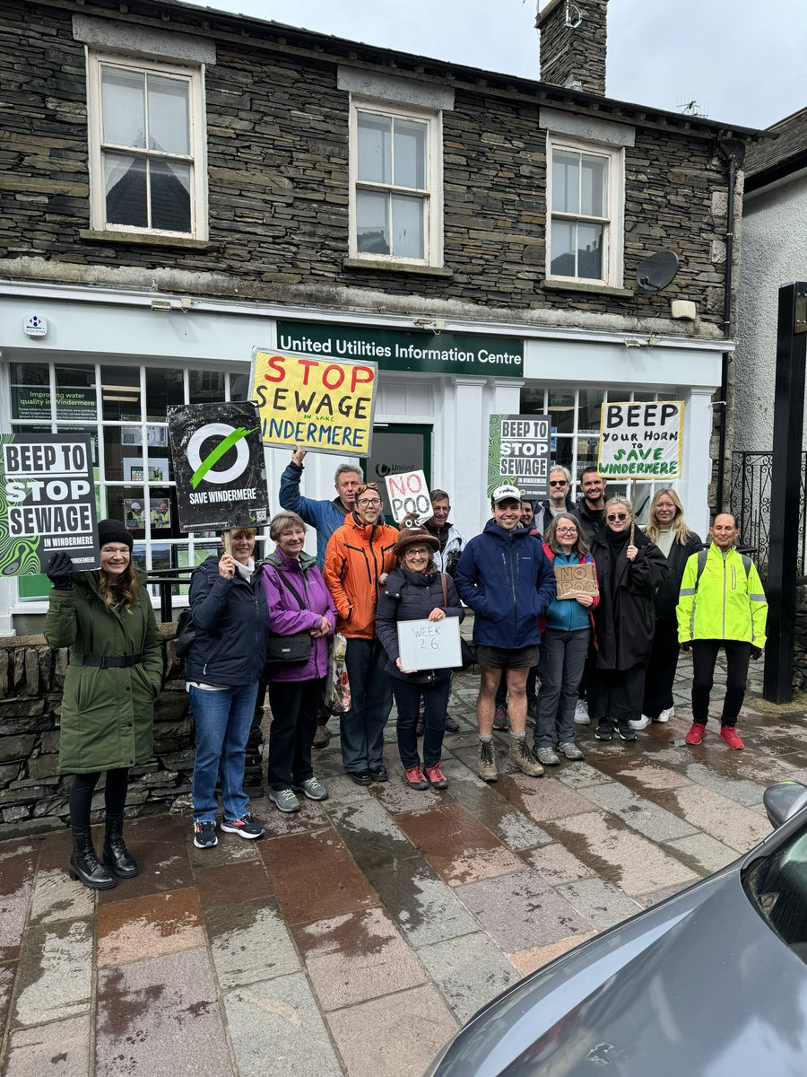 Week 26 of the Strike Against Sewage We were incredibly lucky today that the rain held off ! With rain forecast today and tomorrow, how can we know if United Utilities is dumping untreated sewage into Windermere? Unlike Thames Water, United Utilities has yet to produce a live…