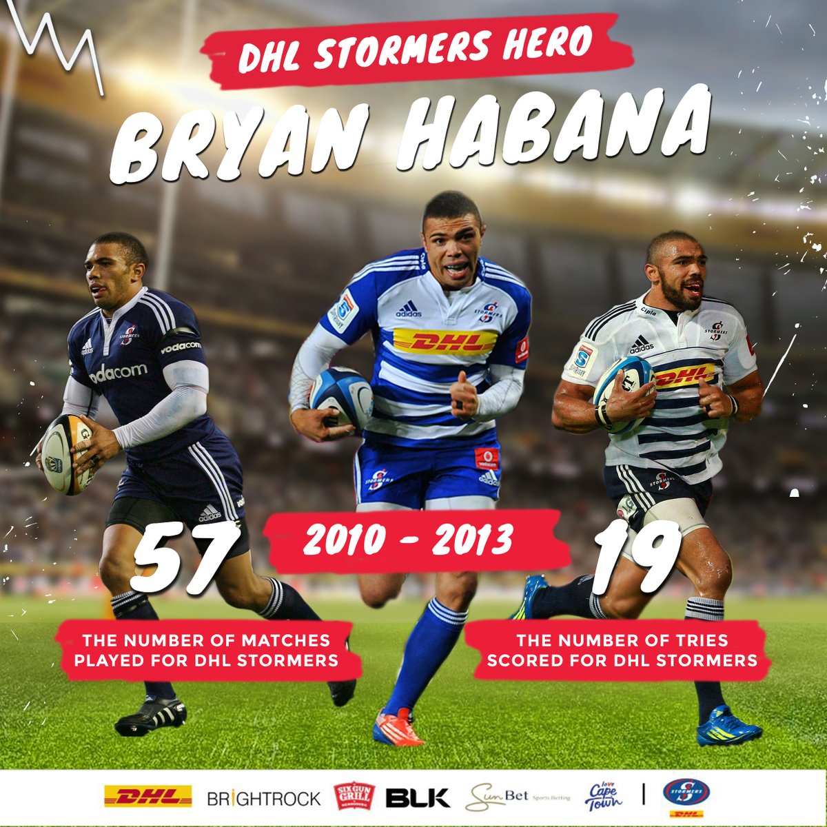 Regarded as one of the most lethal wingers ever, @BryanHabana was a star performer and consummate professional for the DHL Stormers. #iamastormer #dhldelivers thestormers.com/dhl-stormers-l…