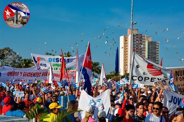Los trabajadores de #HolguinSi saludamos el #1Mayo más laboriosos y comprometidos que nunca, #PorCubaJuntosCreamos porque lo necesita la patria. @IzquierdaUnid15.