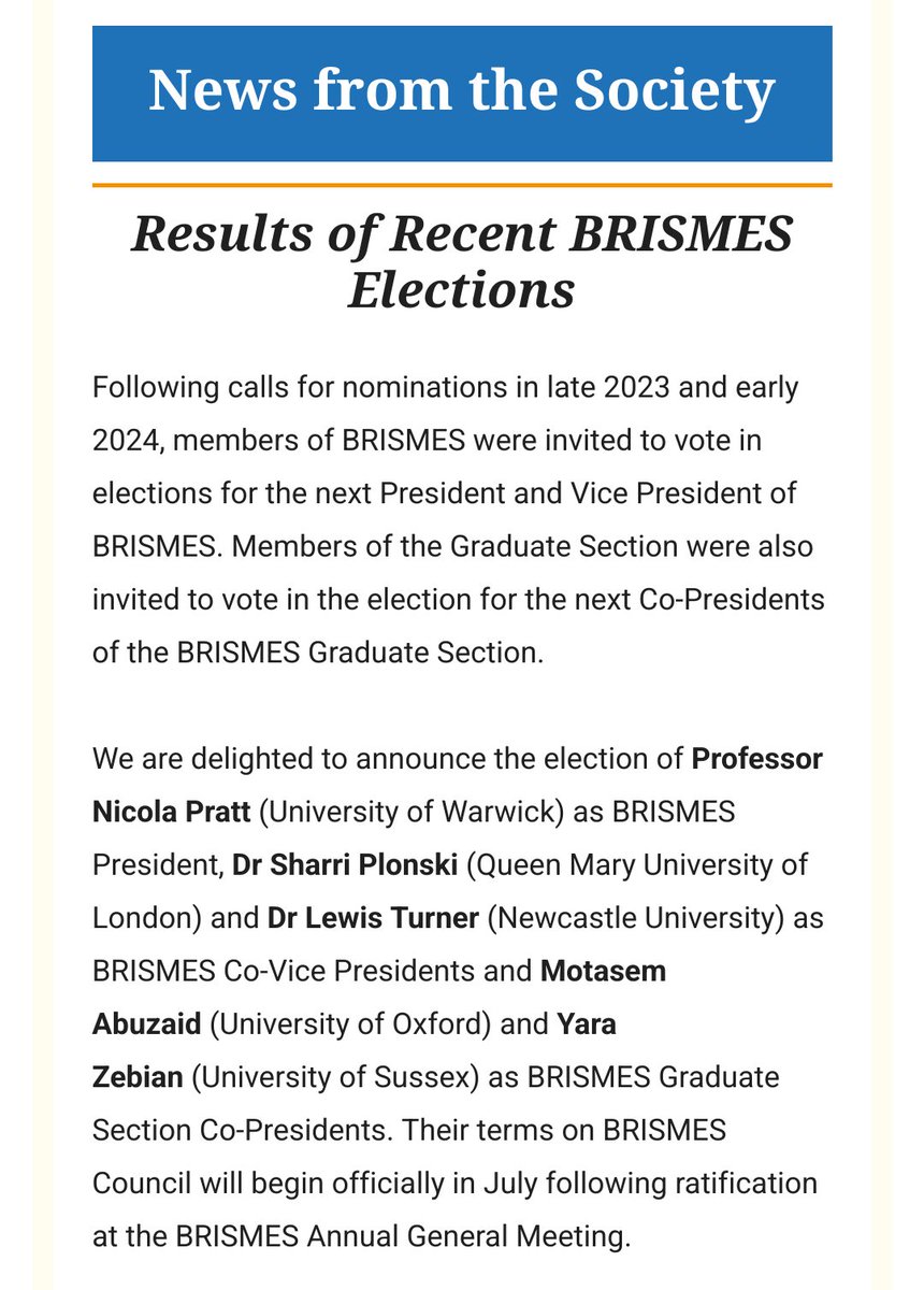 Feeling excited and proud and a bit daunted about this 👇🏻 Thanks @OfficialBrismes members for your trust, and congratulations to @ncpratt @SharriPlonski @yara__zb and Motasem (who I think is Twitterless) Really looking forward to working with you all