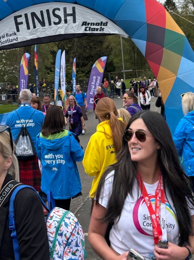 Lovely photo from the @thekiltwalk finish line yesterday - a medal, our t-shirt and a smile! 😃 Thanks to @dallasmcmillan for walking to help us provide safe places and support to people experiencing homelessness. #Kiltwalk2024 #thanks #glasgow #KiltwalkGlasgow