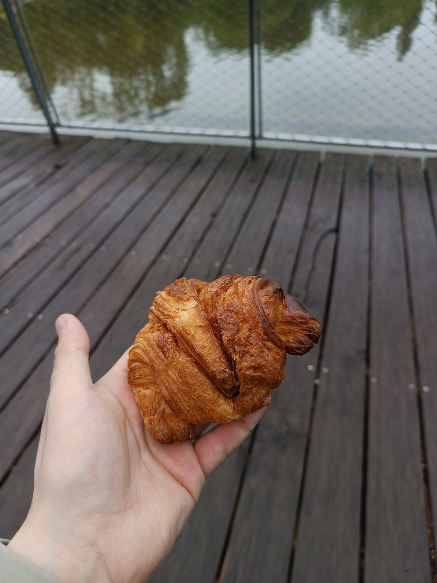 sory nie mogę gadać, jem croissant w parku w Lyonie