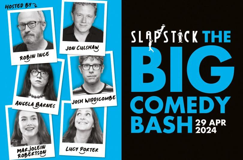 TONIGHT! @jonculshaw! @AngelaBarnes! Josh Widdecombe! @MarjoleinR! @lucyportercomic! And MC Robin Ince! It doesn't get much bigger than the @SlapstickFest BIG COMEDY BASH at @Thehexagon! whatsonreading.com/venues/hexagon…