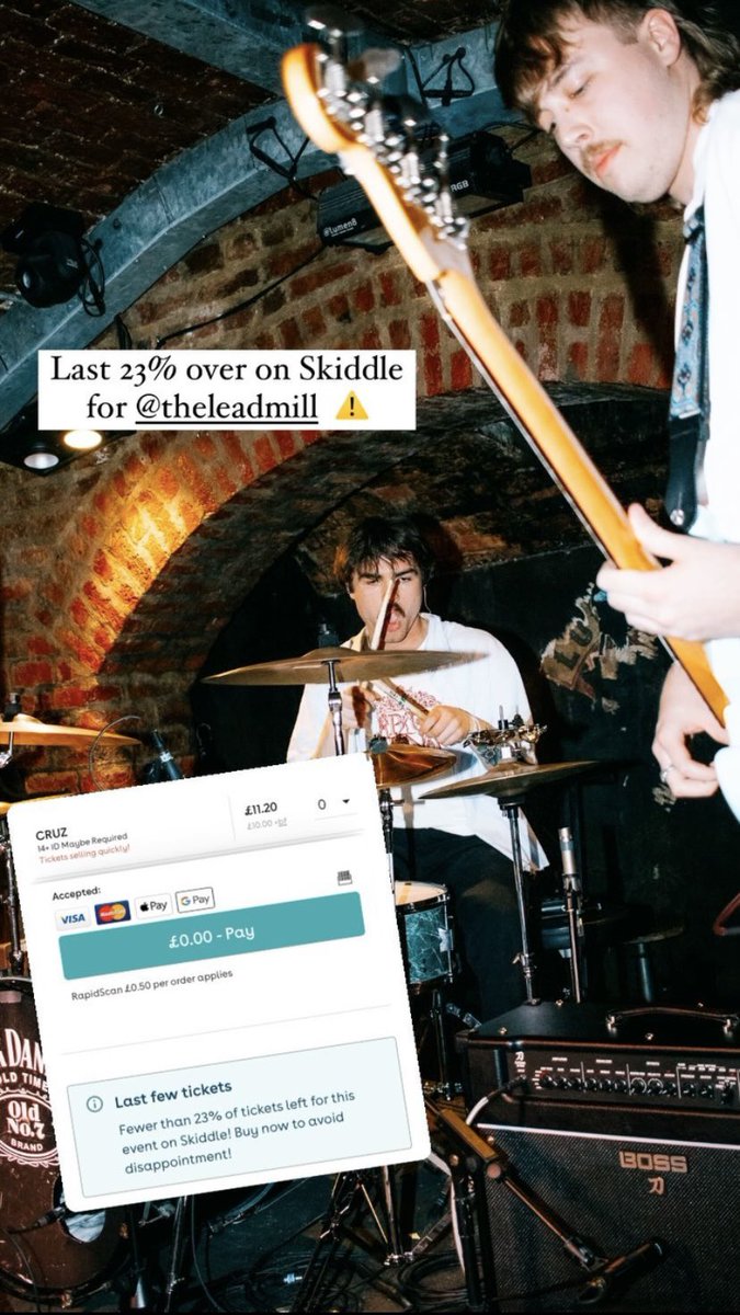 Last 23% over on Skiddle for our headliner at @Leadmill ⚠️ 🗓️ 21st September Make sure to get yours now!!!! 👇 skiddle.com/whats-on/Sheff…