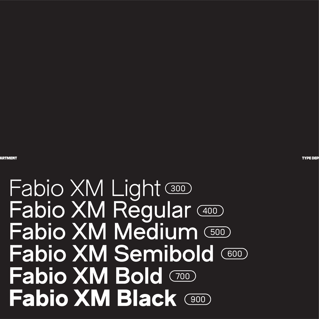 Fabio XM 🔥 The best way to sum up Fabio XM is to say it’s a quirky, introverted typeface. With unusual variations and glyphs, it’s understated and intriguing, with a capacity for surprise peeking through its quiet, lowkey exterior. 🔗 type-department.com #typedepartment