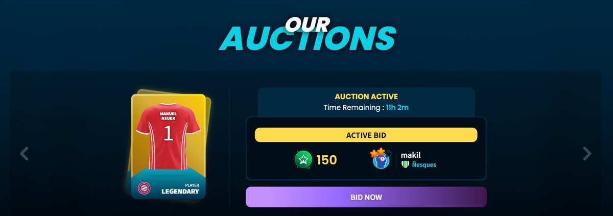 Exciting news, 5TARTERS! New card AUCTIONS are now live on 5TARS. Head over to the Shop and place your bids to secure the cards that will elevate your gameplay to new heights! Check it out here  5tars.io/shop