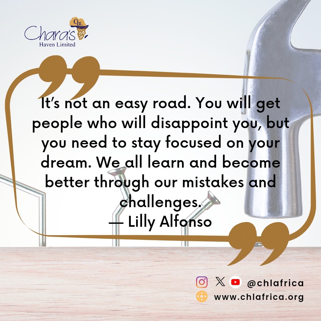 The entrepreneurial path isn't a smooth highway; it's a winding road with twists, turns, and unexpected detours. 

Along the way, you'll encounter people who disappoint you, But remember this: 'You are an overcomer'

#EntrepreneurialJourney
#Resilience 
#CHLAfrica