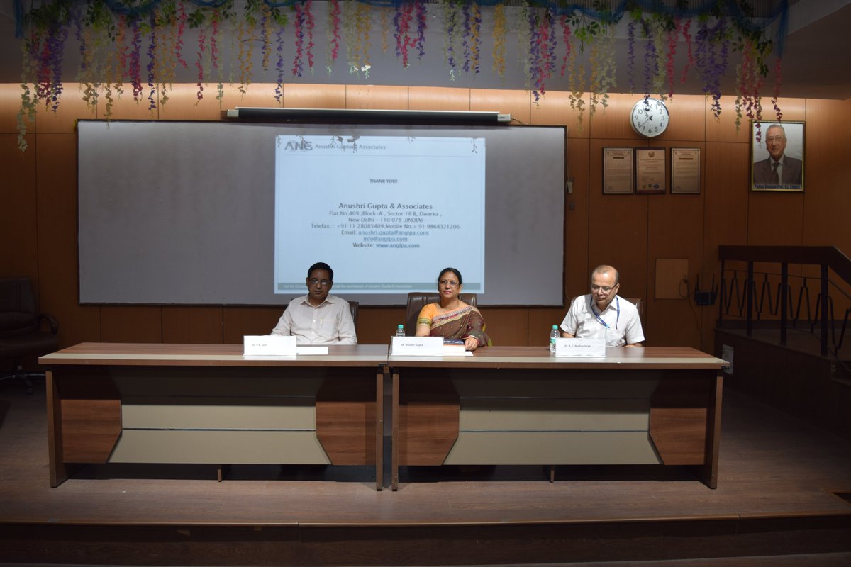 Today, NIPB celebrated World Intellectual Property Day 2024 by organizing a seminar by Dr. Anushri Gupta (Founder Member, Anushri Gupta & Associates, Intellectual Property Attorneys) on “Biotechnology Inventions in India: Scope and Patentability.”