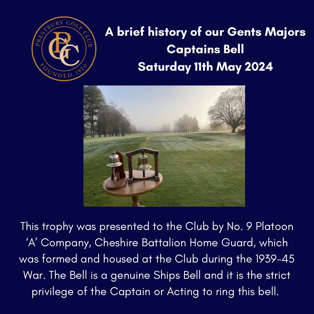 Congratulations to our first Gents Major winner 🏆 of 2024 

Next up…Captains Bell | 11th May 2024 

The Ladies section host their first Major on Tuesday with the Dora Hill Memorial Trophy 

#PrestburyGC #Golfseason #Major