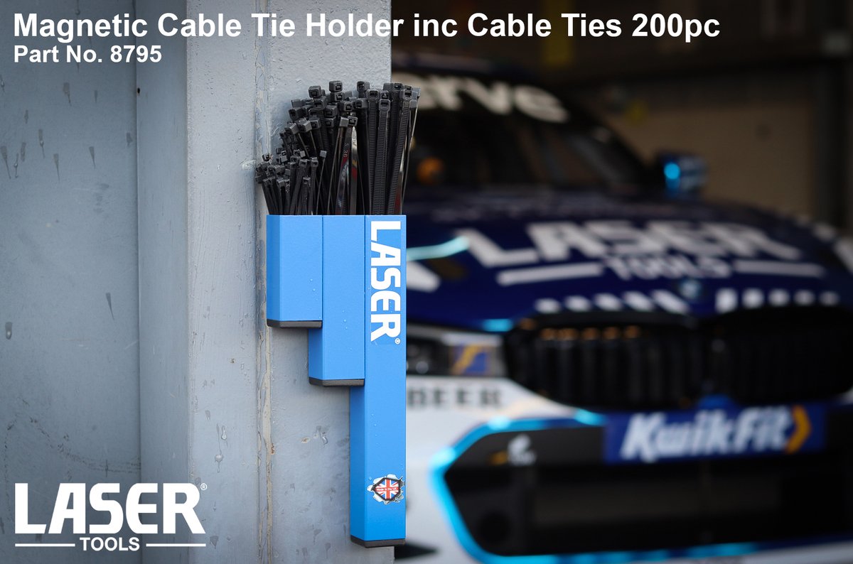 A cable tie storage unit, with three neodymium magnets to keep it handy on your toolbox or tool chest. Available now from your local Laser Tools dealer. (Part No. 8795). toolc.uk/8795 #LaserTools