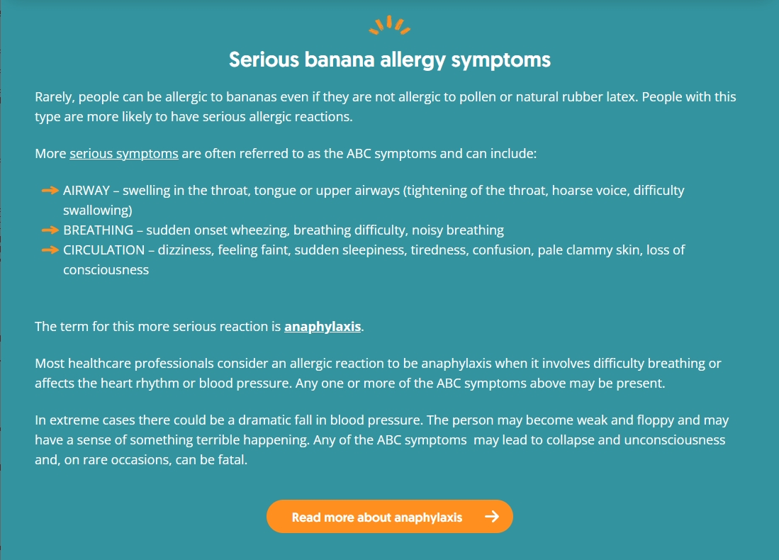 TIL: Banana anaphylaxis is a thing: