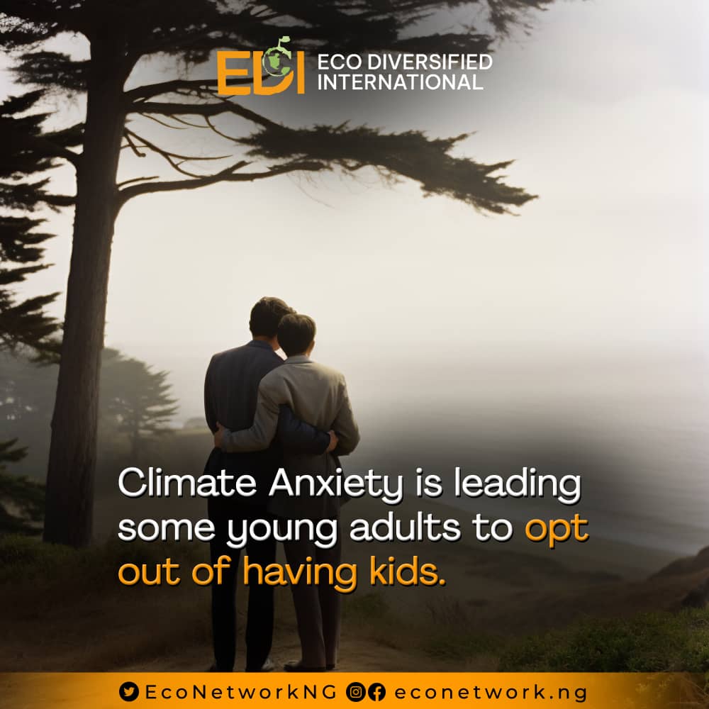 Young adults worry about the future due to climate change. 

Some hesitate to have kids fearing what the world will be like. It's normal, but let's take action.

 Let's discuss and work together for a safer world for future generations.

 #ClimateAnxiety #ActOnClimate