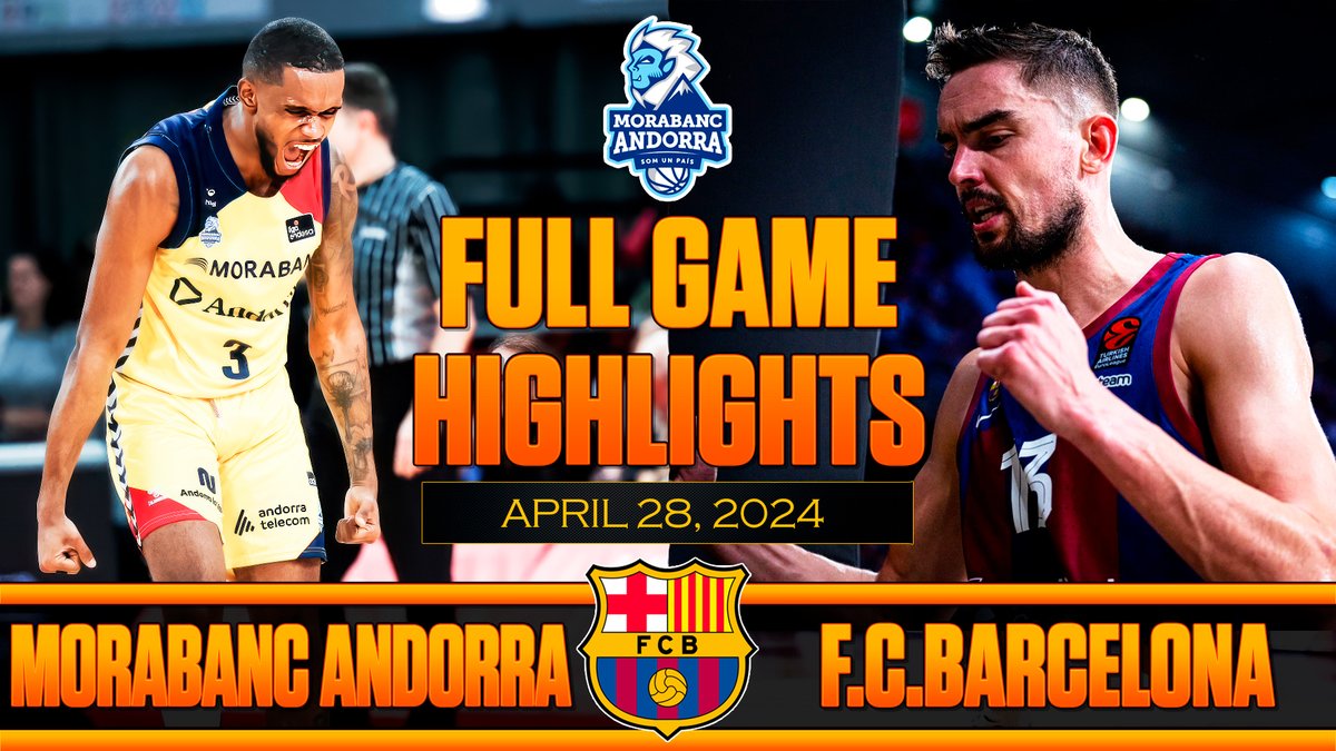 MORABANC ANDORRA vs F.C.BARCELONA | April 28, 2024 | ACB Highlights Watch here: youtu.be/qYXGG7N9-Gs