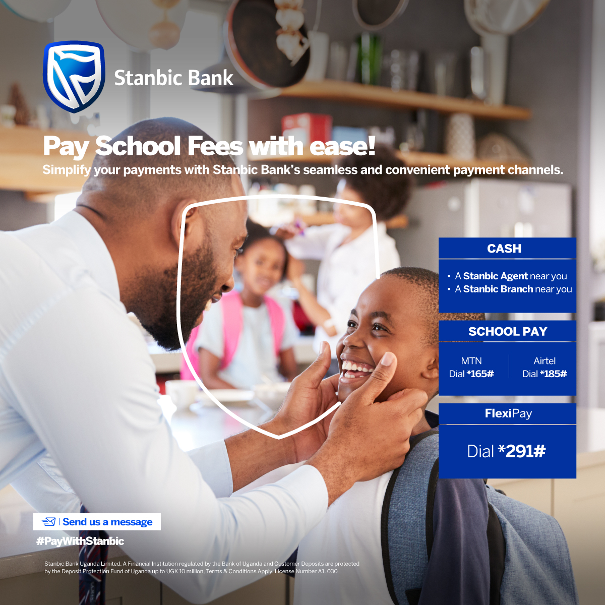 Conveniently pay term 2 school fees with any of the preferred payment channels offered by Stanbic Bank. #PayWithStanbic