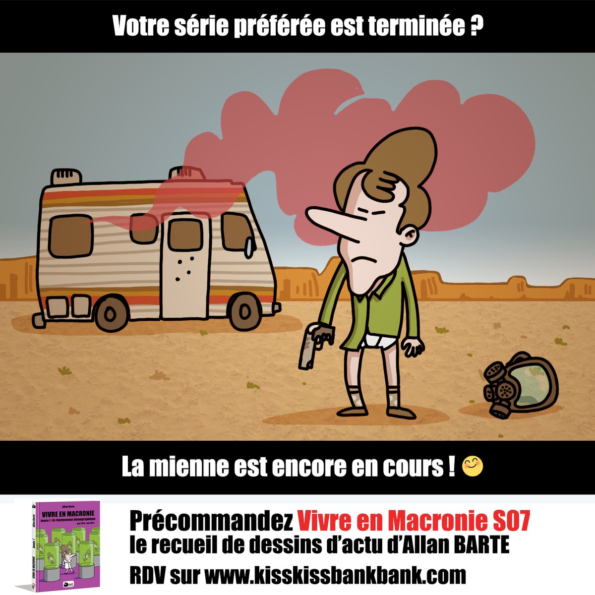 Suivez les aventures de celui qui a fait disparaître vos droits sociaux dans l'acide...

Précommandez mon nouveau recueil de dessins d'actu
▶️ kisskissbankbank.com/fr/projects/vi…