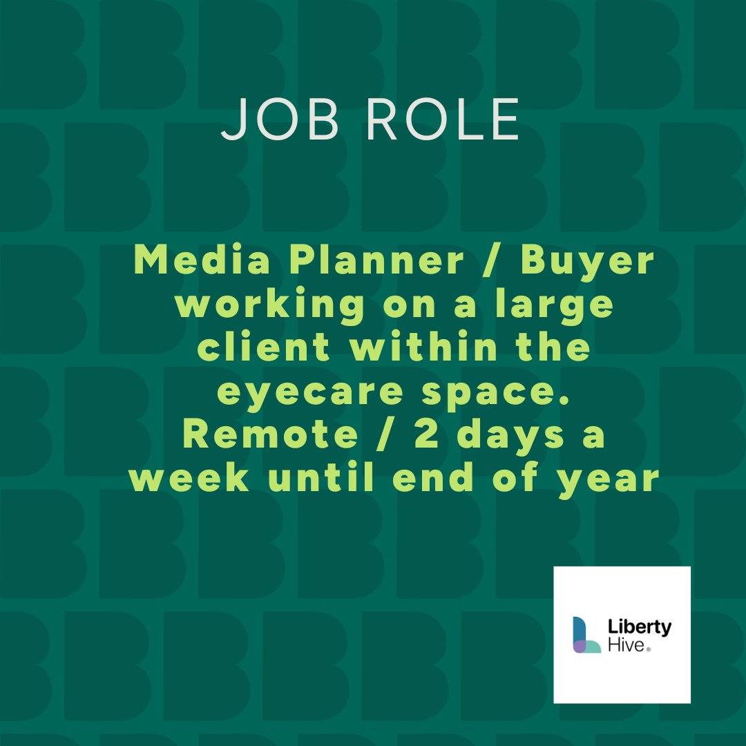 Sharing a new job role on the platform with <a href="/Liberty_Hive/">Liberty Hive</a>  for more details go to Beyondtheschoolrun