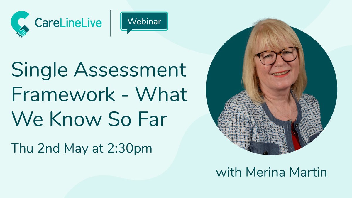 Merina's back from the Care Show with even more insights into the Single Assessment Framework. Book your place on her webinar this Thursday to hear all the latest information. events.teams.microsoft.com/event/4dfe6920… #SingleAssessmentFramework @CareQualityComm Commission
