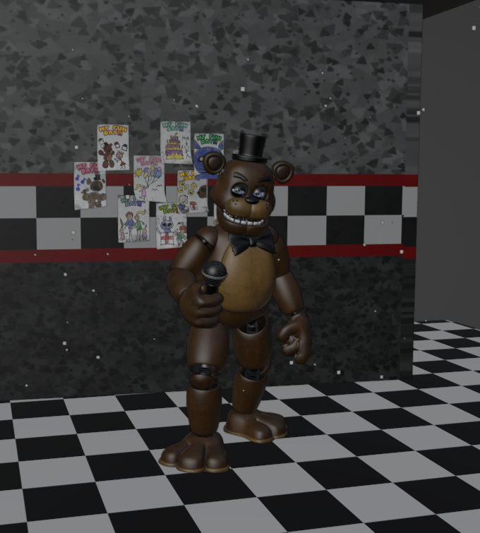 AbandonedClown's tweet photo. WIP render of Dreamwalker Freddy ;) #FNAFMovie  #FNaFDreamwalker !!! https://t.co/oyNDKSomYO