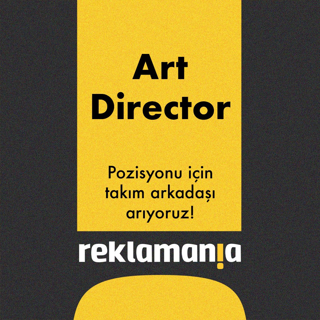 Reklamania, #ArtDirector Arıyor
ajansisleri.com/reklamania-art…