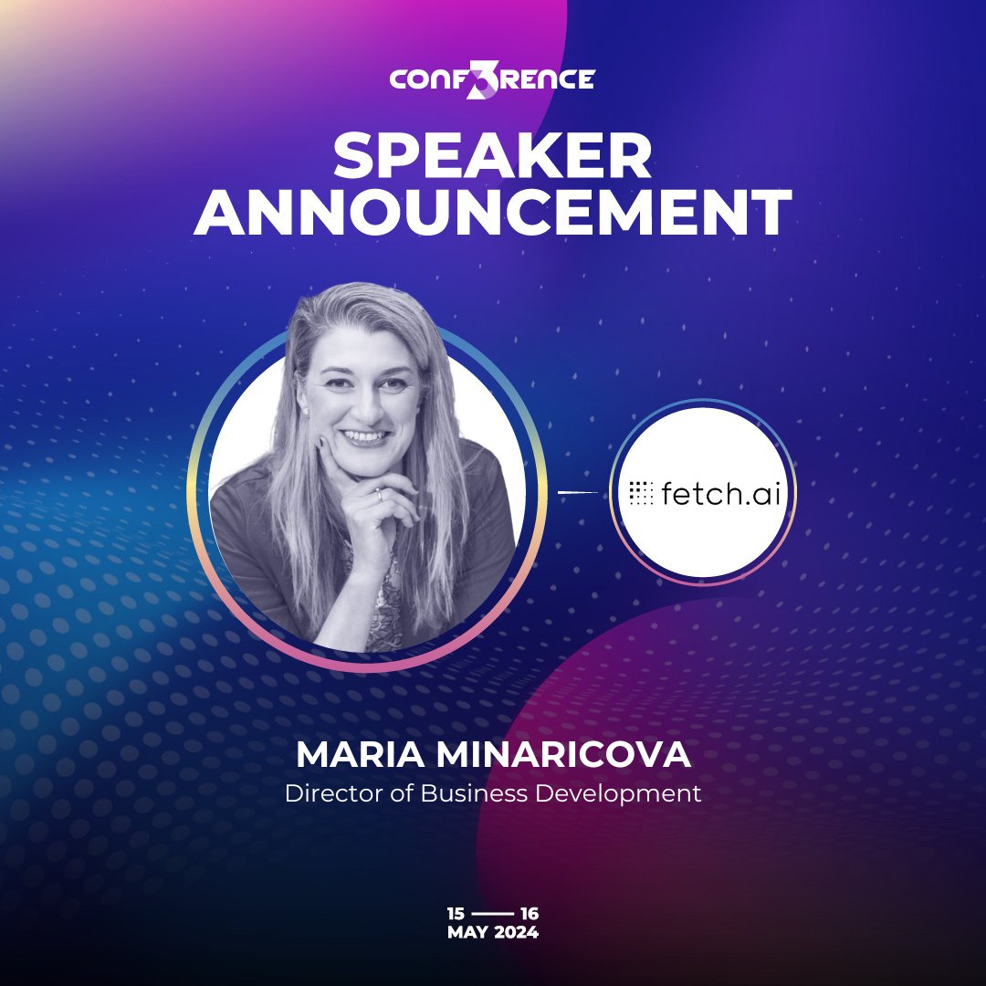We are delighted to announce Maria Minaricova, Director of Business Development at @Fetch_ai , as a speaker at CONF3RENCE 2024. Maria brings her extensive expertise in driving innovation within the #AI and #blockchain sectors to our event. Don’t miss out!