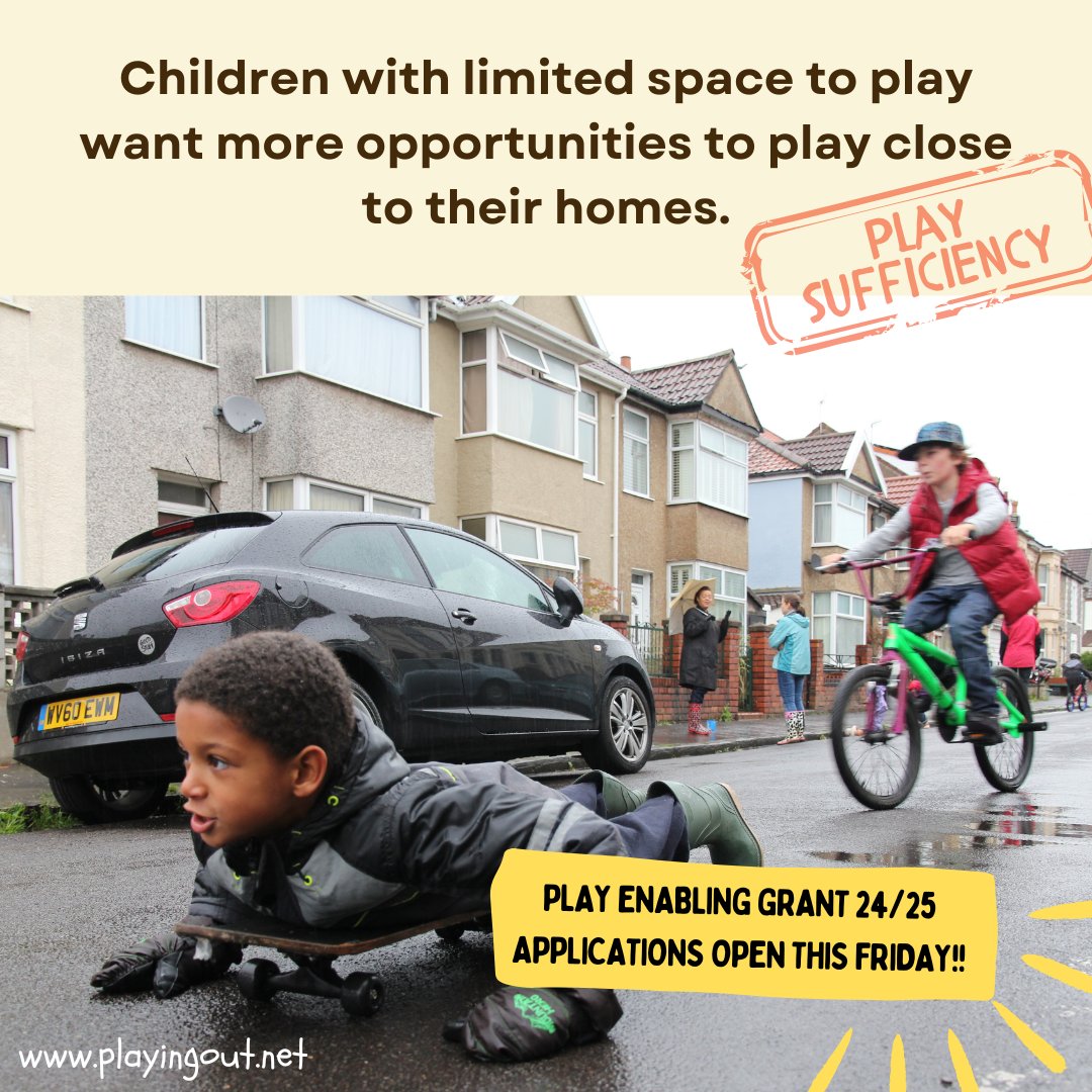📣 3-day countdown to the Play Enabling Grant applications' opening! @3rdsectorleeds @LeedsPlay @playingout Today's countdown post is all about playing close to our homes, which can be especially important for families without private gardens.
