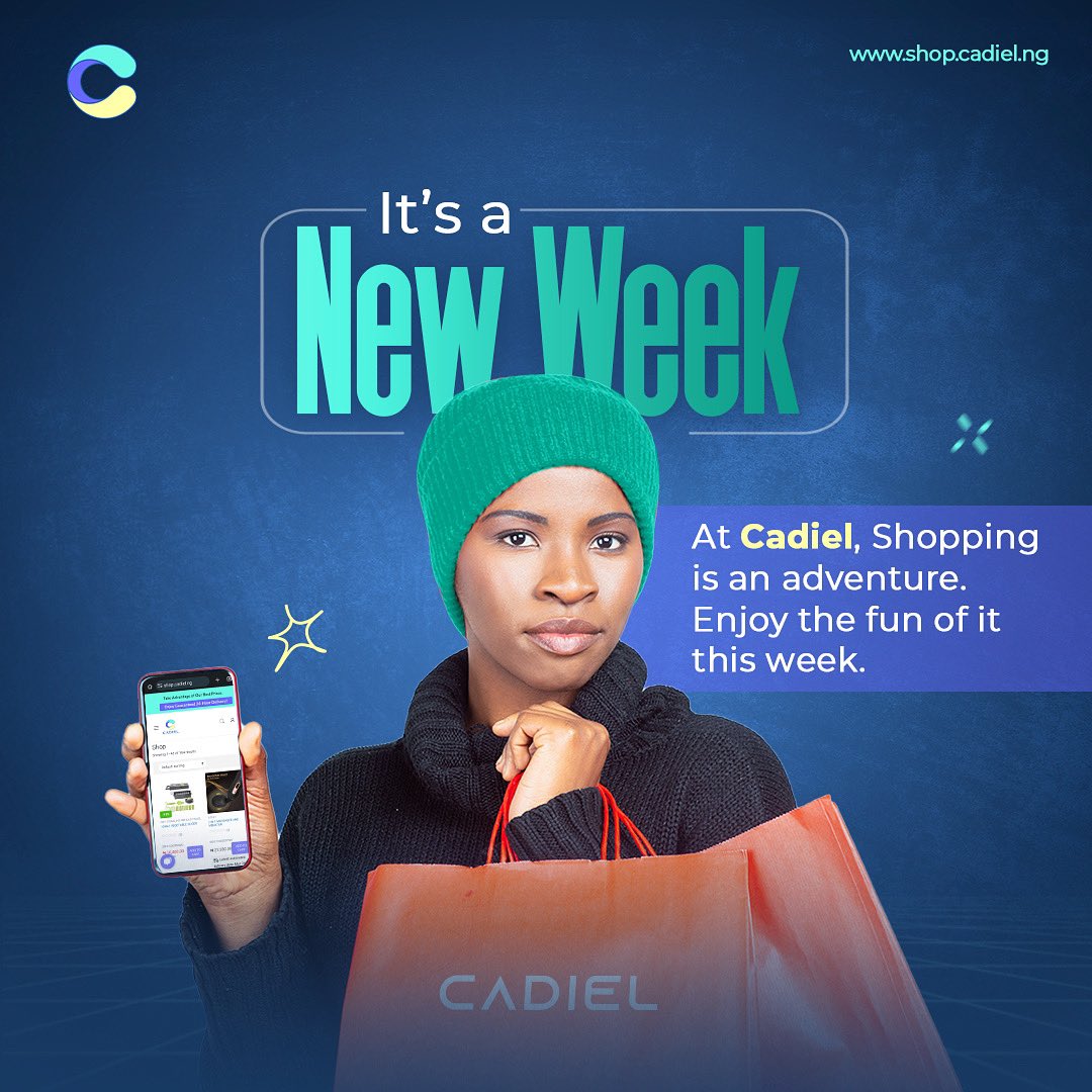 We hope you had a fantastic weekend and are ready to tackle the week ahead. 

As you start your new week, don't forget to check out our latest products and amazing deals on our website.
 shop.cadiel.ng

Have a fantastic week ahead!