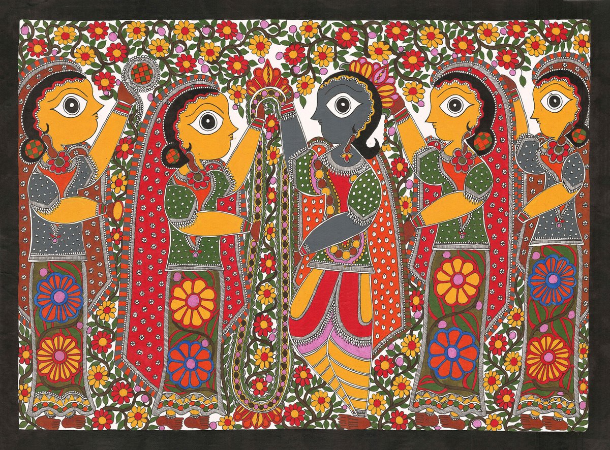 🔴 Madhubani painting

🔸Origin: Madhubani painting has its origins in Mithila region of Bihar.

🔸The painting is one of the oldest and most famous Indian art forms which is also practised in Nepal.

🔸Traces of Madhubani art can also be noticed in the Ramayana, the Indian epic.