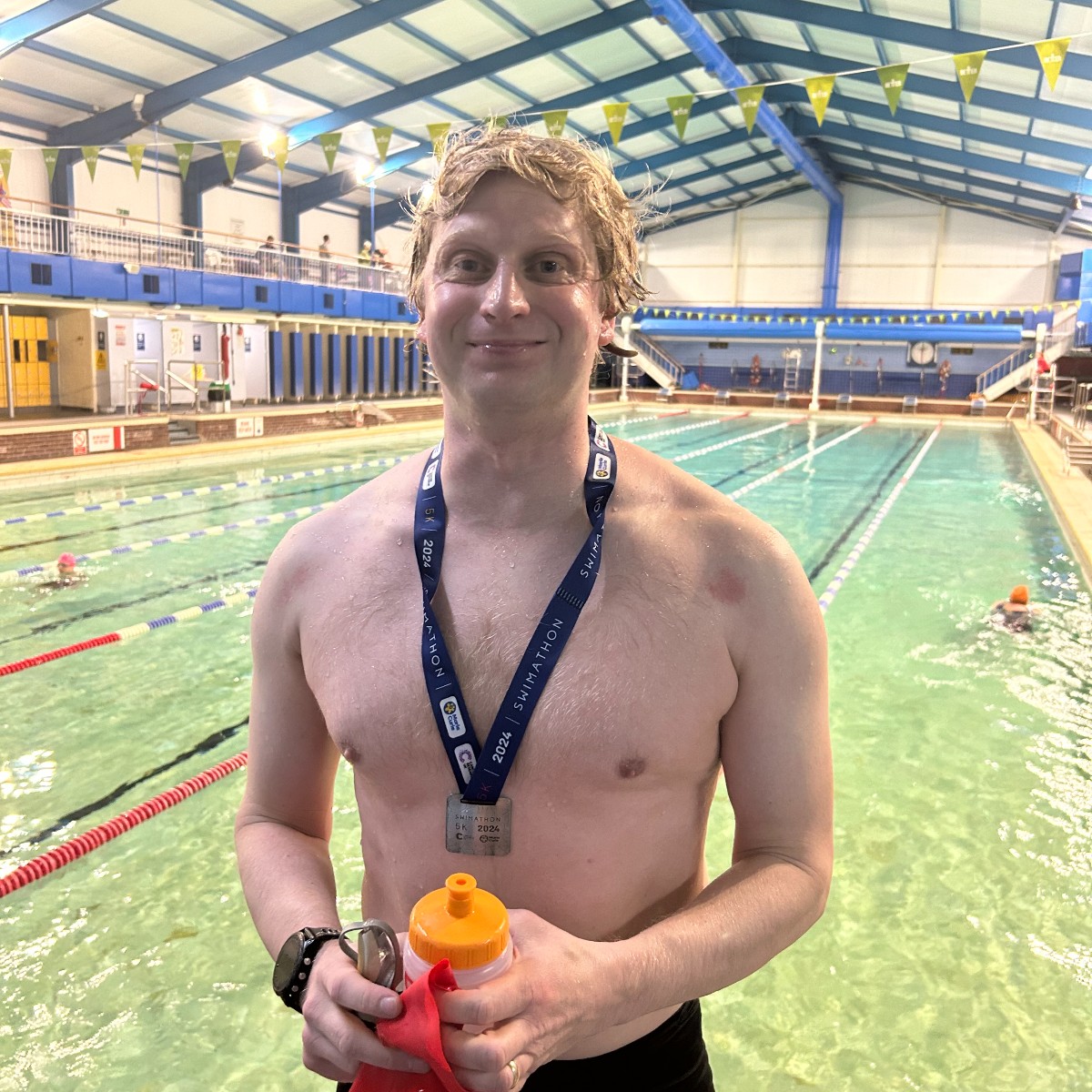 @Swimathon 2024 🏊 Well done to Adam for completing 5km! Adam is just getting back into swimming after not swimming for nearly 4 months and this was just the challenge he needed!