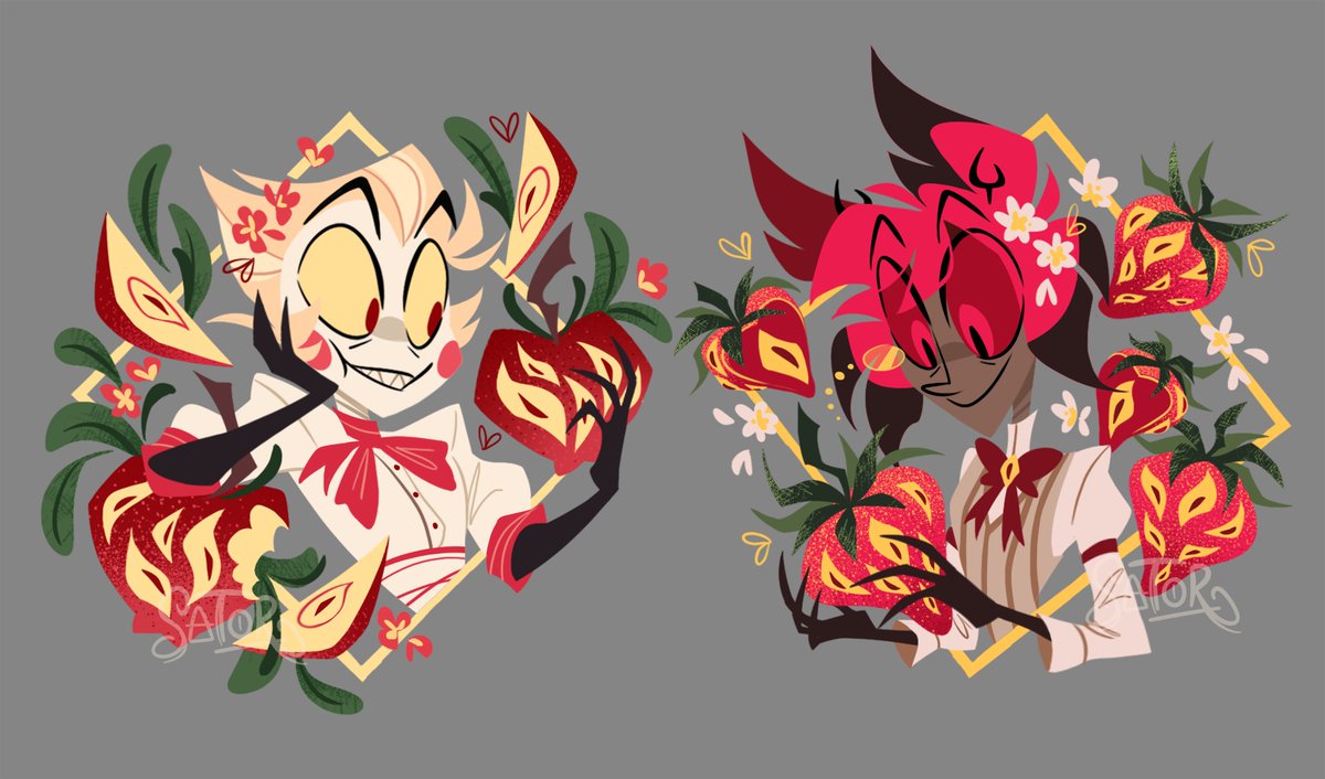 Experimenting wth transparent stickers and demonic fruits
Suggestions for more characters?

#HazbinHotel