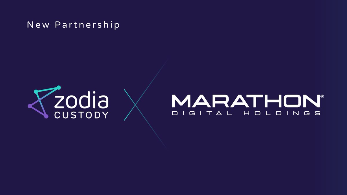 US Bitcoin Miner appoints Zodia Custody as international digital asset custodian 🚀 We are excited to announce our latest partnership with @MarathonDH, one of the world’s largest Bitcoin mining companies.