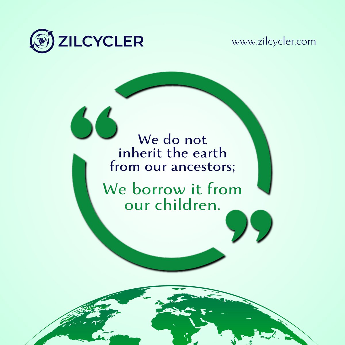 It's on us to pass it on, not worn out and misused, but polished and more healthy. 👌🏽

◉ zilcycler.com ◉

#MondayMotivation #Earth #Recycling #Zilcycler