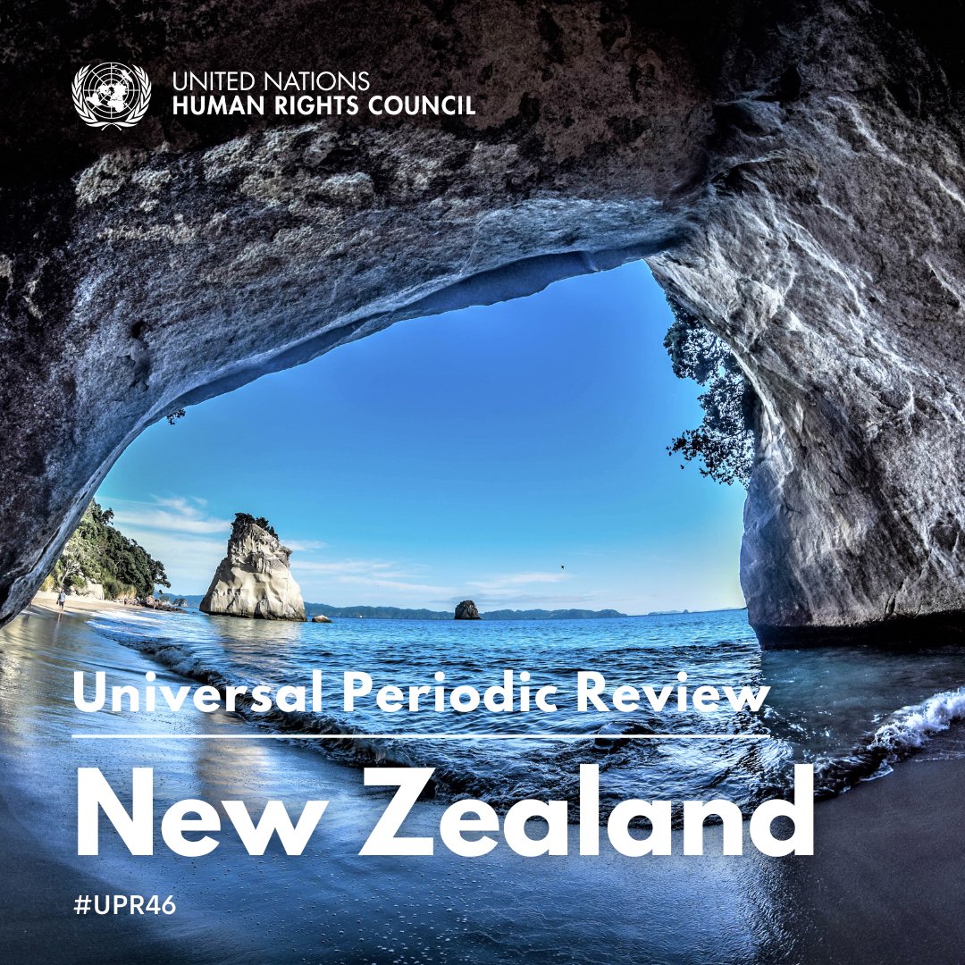 The Universal Periodic Review of #NewZealand has now concluded. 🗣️88 states spoke at the meeting. 📺Watch the review here⤵️ tiny.cc/UPR46NewZealan… The #UPR46 Working Group is set to adopt the report on Friday 3 May between 15:30 and 18:00 (GMT+2).