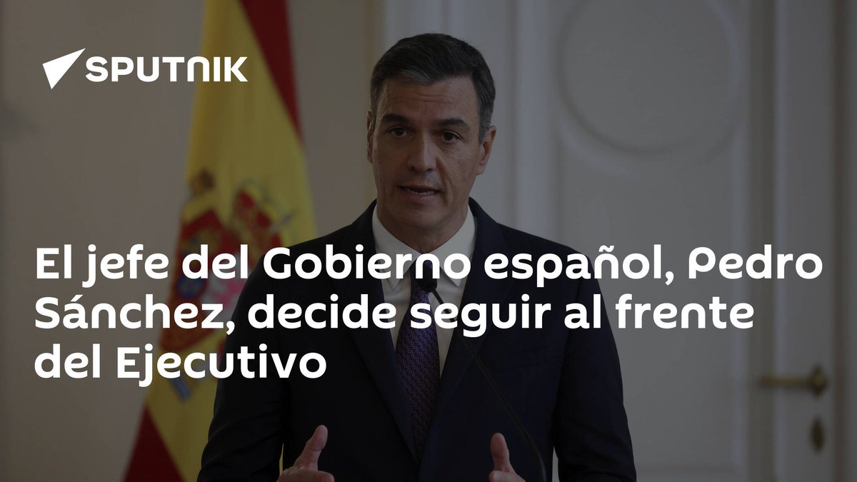 El jefe del Gobierno español, #PedroSánchez, decide seguir al frente del Ejecutivo latamnews.lat/20240429/el-je…